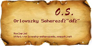 Orlovszky Seherezádé névjegykártya